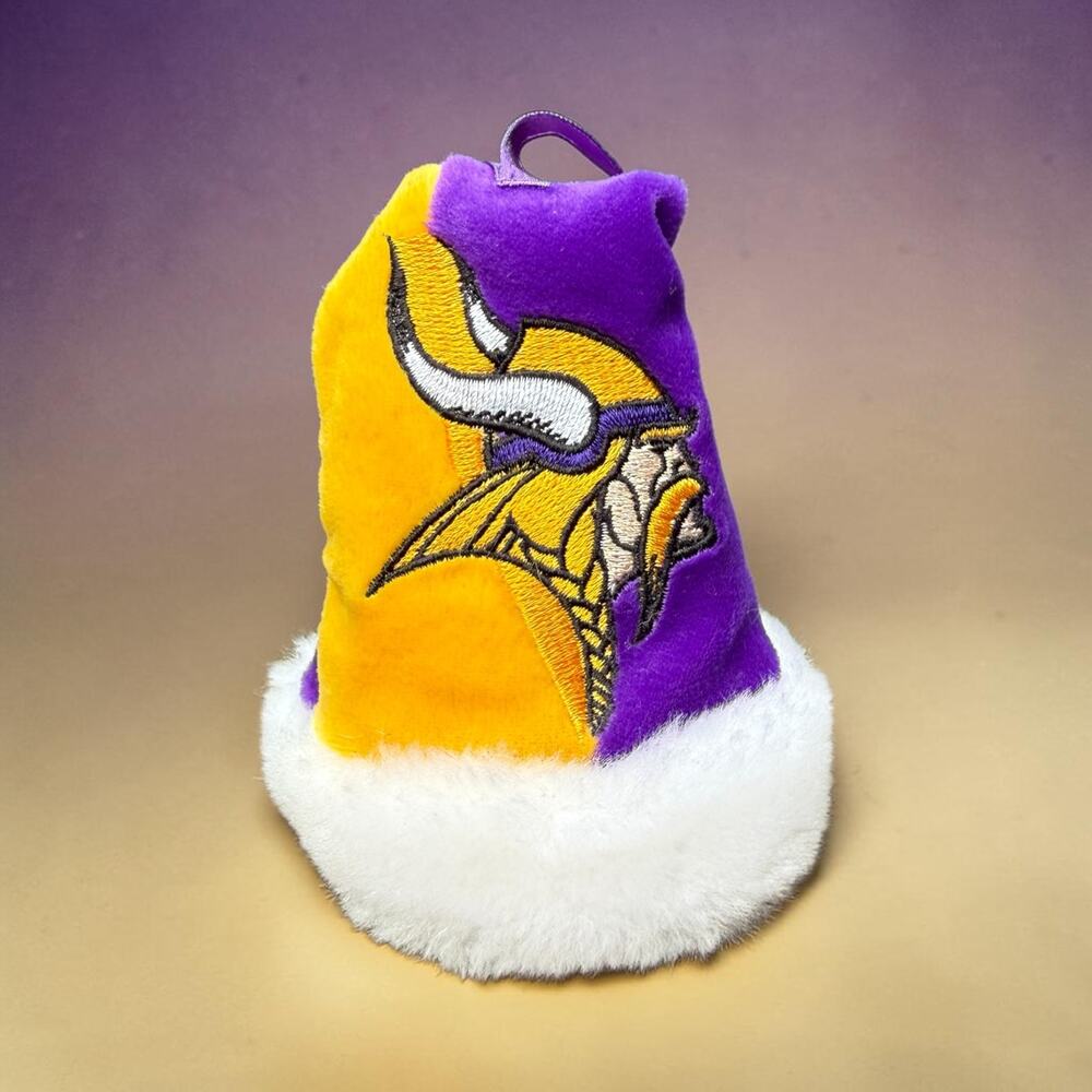 Minnesota Vikings Plush Hat Christmas Ornament - Small